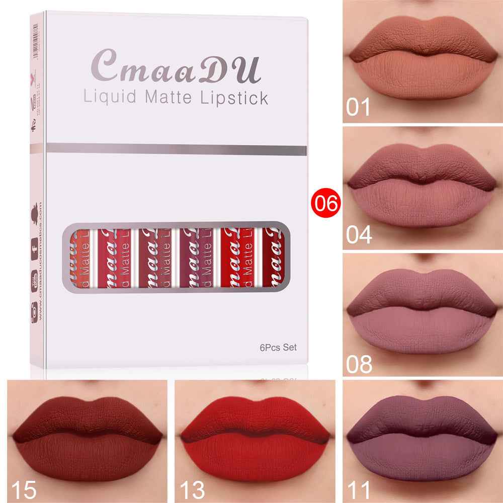 Matte Non-stick Waterproof Lipstick for Long-lasting Wear
