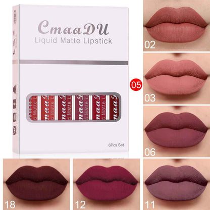 Matte Non-stick Waterproof Lipstick for Long-lasting Wear