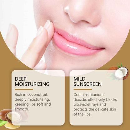 Moisturizing Lip Balm with Coconut Oil and Shea Butter for Soft, Hydrated Lips