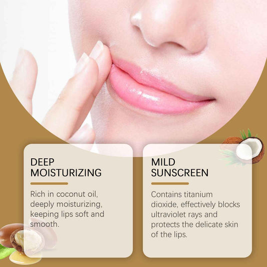 Moisturizing Lip Balm with Coconut Oil and Shea Butter for Soft, Hydrated Lips