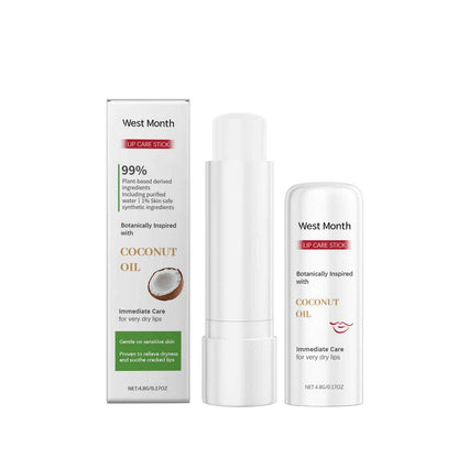 Moisturizing Lip Balm with Coconut Oil and Shea Butter for Soft, Hydrated Lips