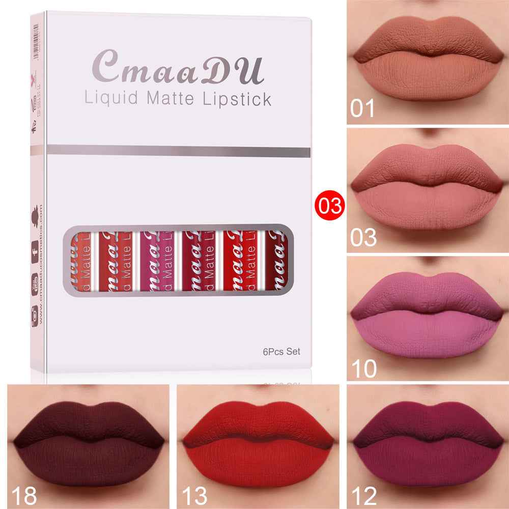 Matte Non-stick Waterproof Lipstick for Long-lasting Wear