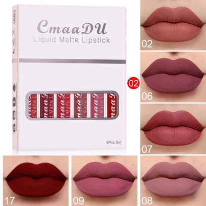 Matte Non-stick Waterproof Lipstick for Long-lasting Wear