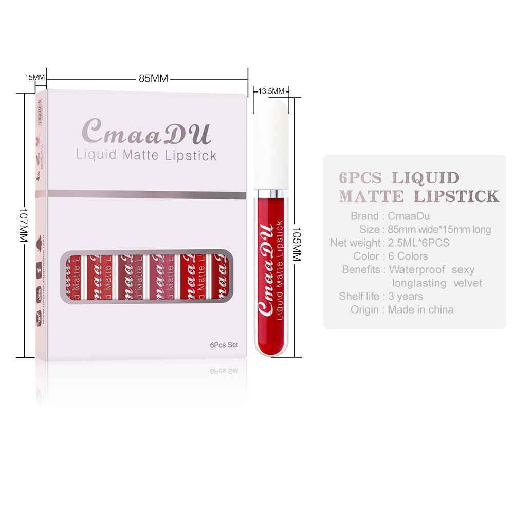 Matte Non-stick Waterproof Lipstick for Long-lasting Wear