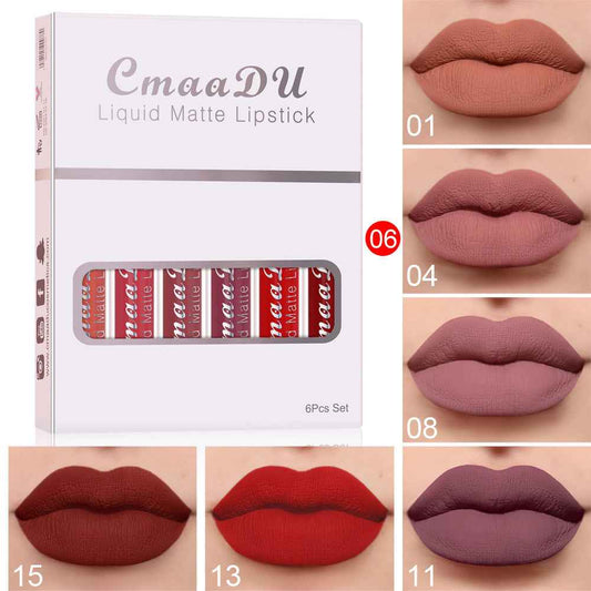 Matte Non-stick Waterproof Lipstick for Long-lasting Wear