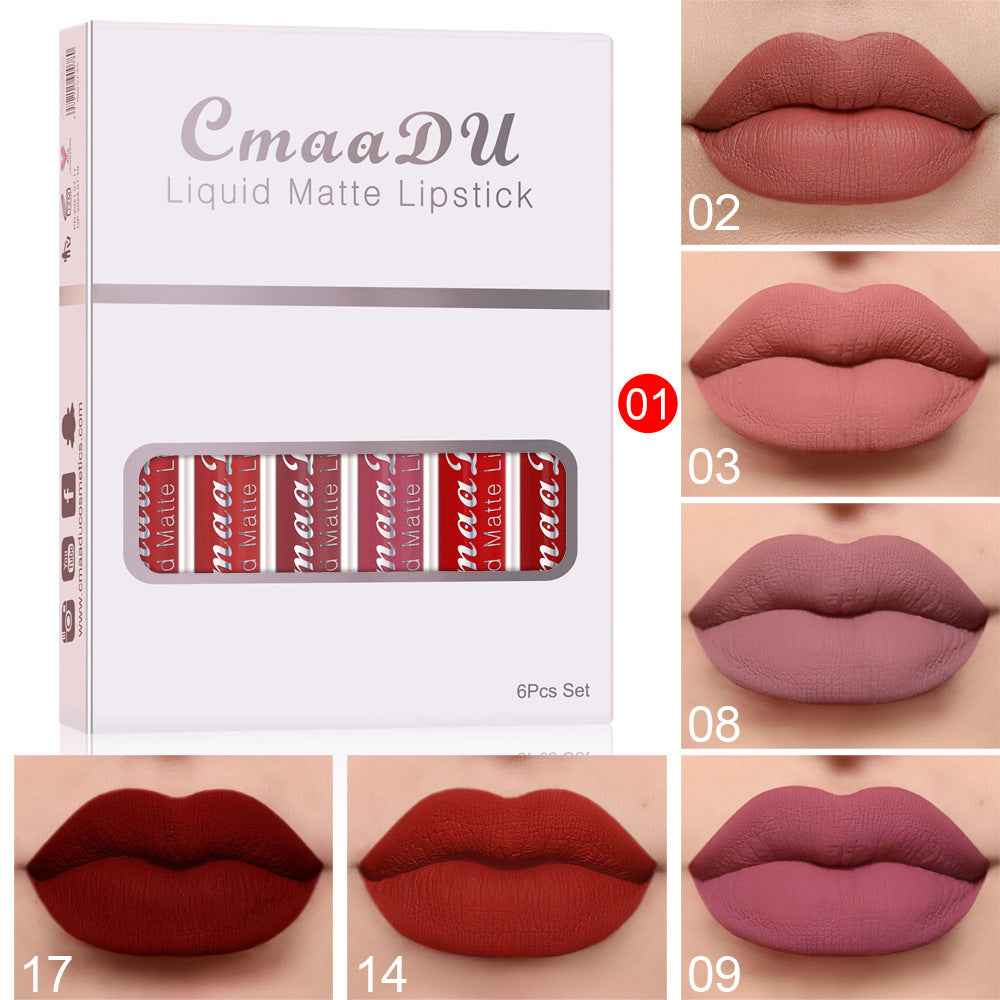 Matte Non-stick Waterproof Lipstick for Long-lasting Wear